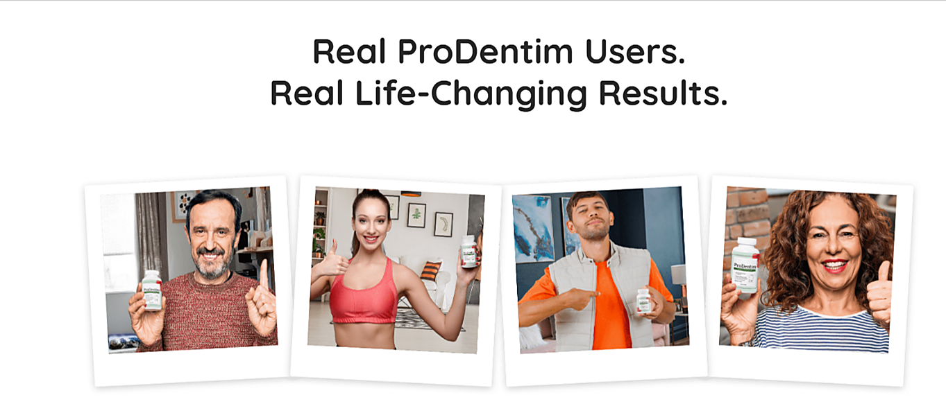 ProDentim customer images presented by the producer